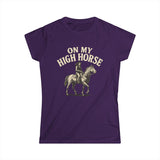 On My High Horse Softstyle Tee in Purple Color | Pretty & Petty | Pretty and Petty