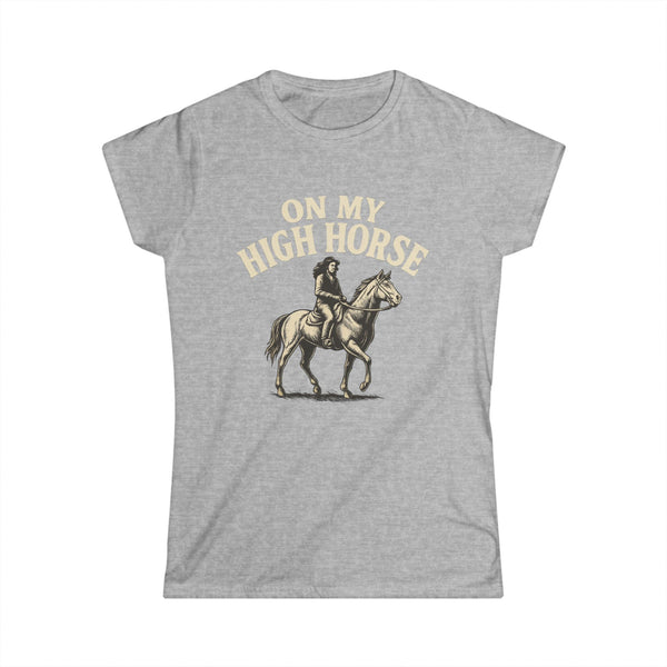On My High Horse Softstyle Tee in Sport Grey Color | Pretty & Petty | Pretty and Petty