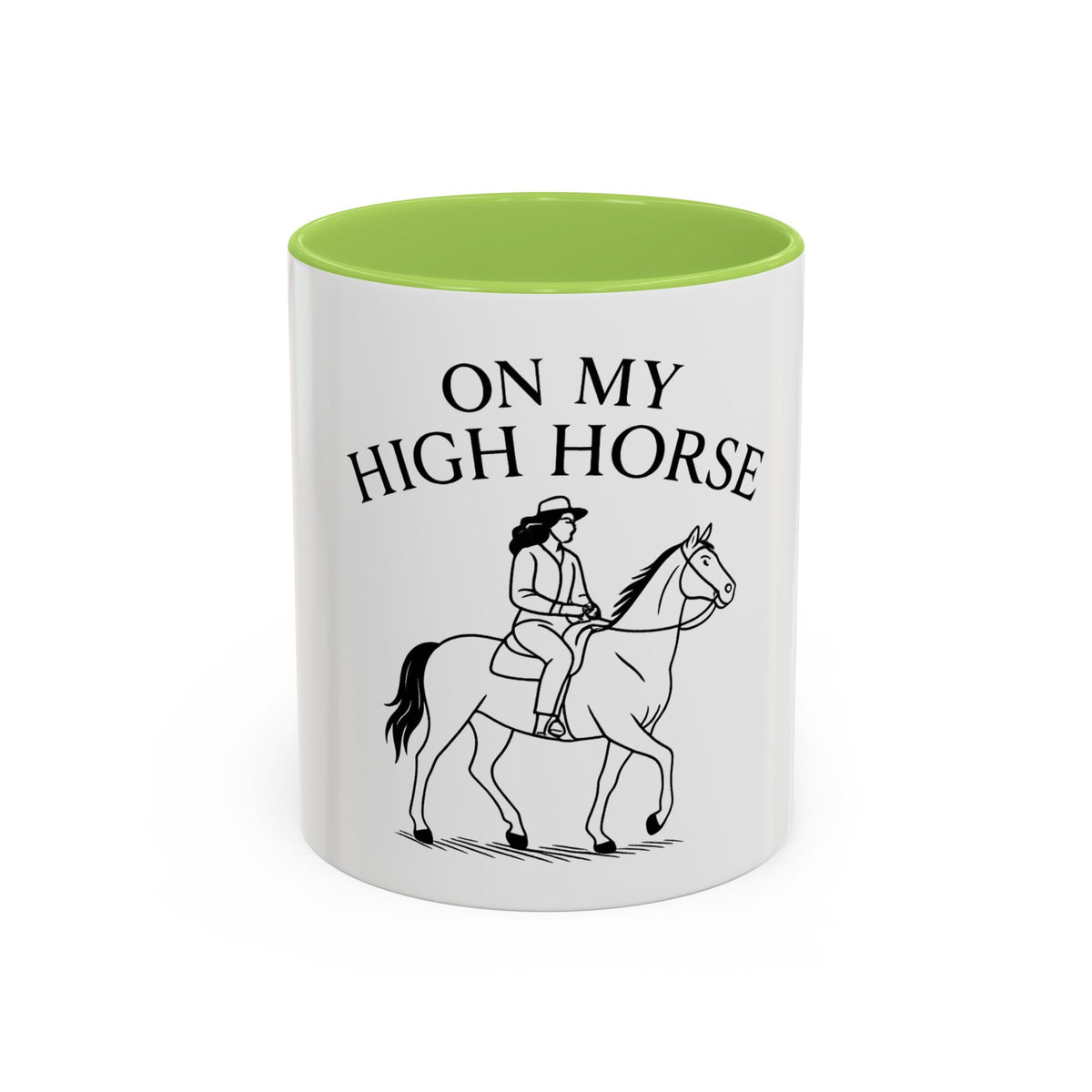 On My High Horse Coffee Mug in Green Color | Pretty & Petty | Pretty and Petty