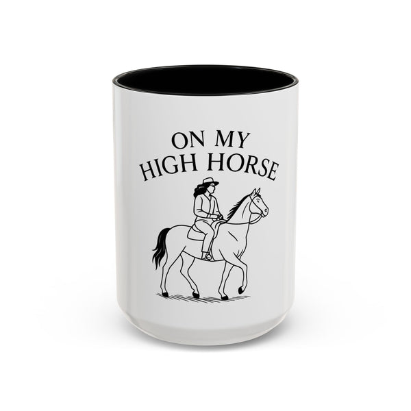 On My High Horse Coffee Mug in Black Color | Pretty & Petty | Pretty and Petty