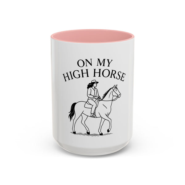 On My High Horse Coffee Mug in Pink Color | Pretty & Petty | Pretty and Petty