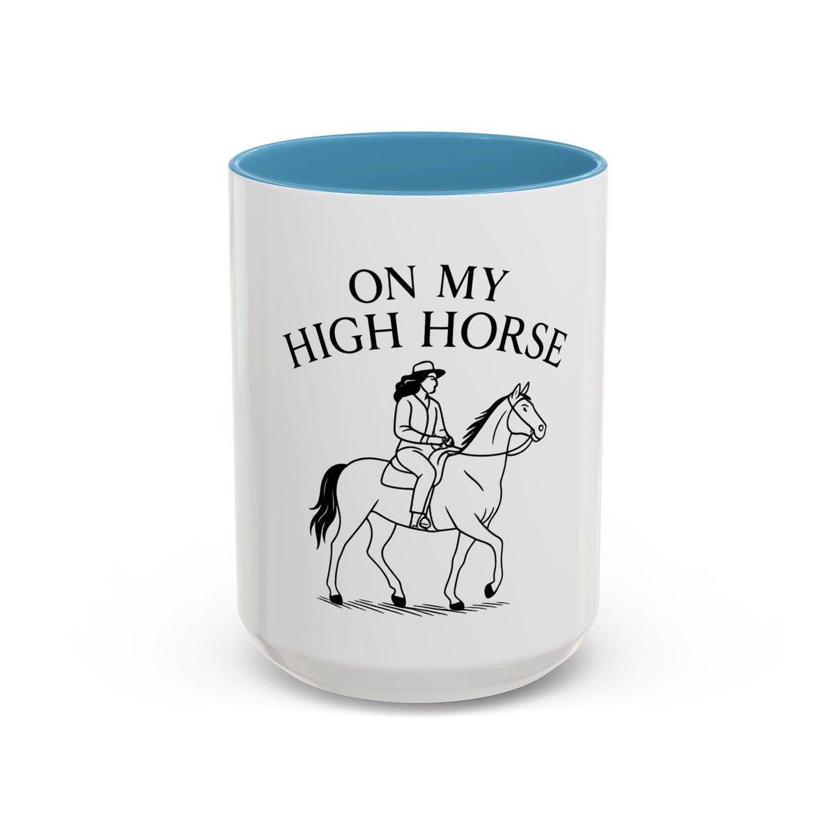 On My High Horse Coffee Mug in Blue Color | Pretty & Petty | Pretty and Petty