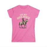 On My High Horse Softstyle Tee in Pink Color | Pretty & Petty | Pretty and Petty