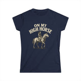 On My High Horse Softstyle Tee in Navy Color | Pretty & Petty | Pretty and Petty