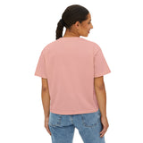 A woman wearing the Beauty Is the Expectation Boxy Tee in Peach Color | Pretty & Petty | Pretty and Petty