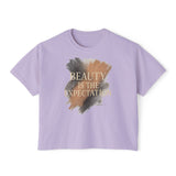 Beauty Is the Expectation Boxy Tee in Orchid Color | Pretty & Petty | Pretty and Petty
